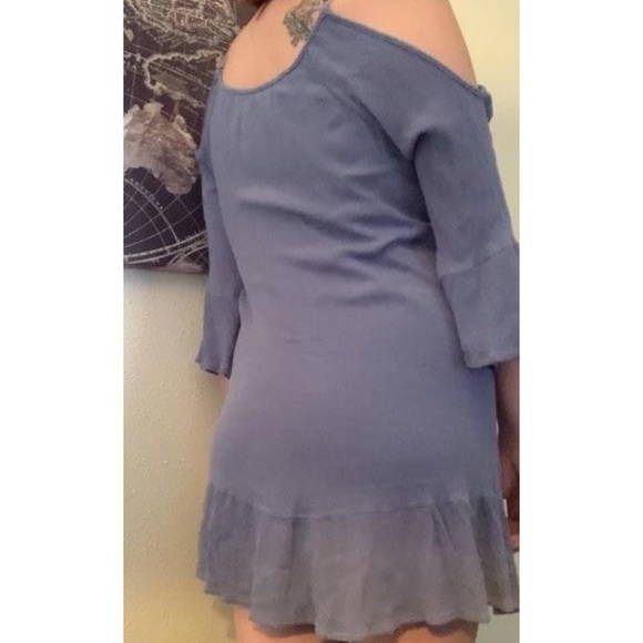 Boho blue floral sun dress - Picture 2 of 3